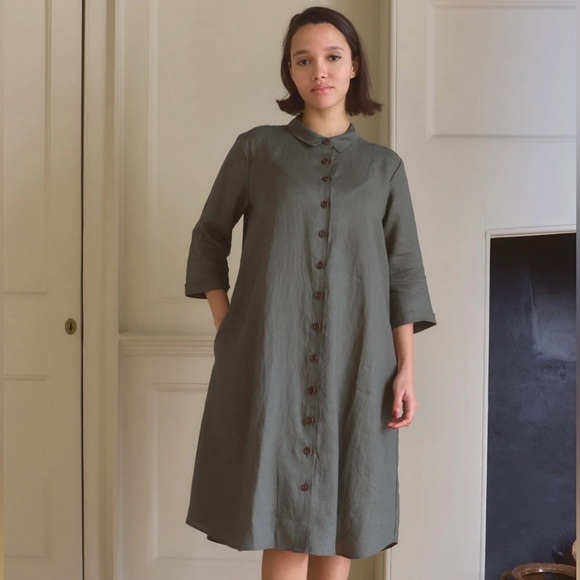 Pyne & Smith No.39 The Linen Shirtdress - Picture 1 of 4
